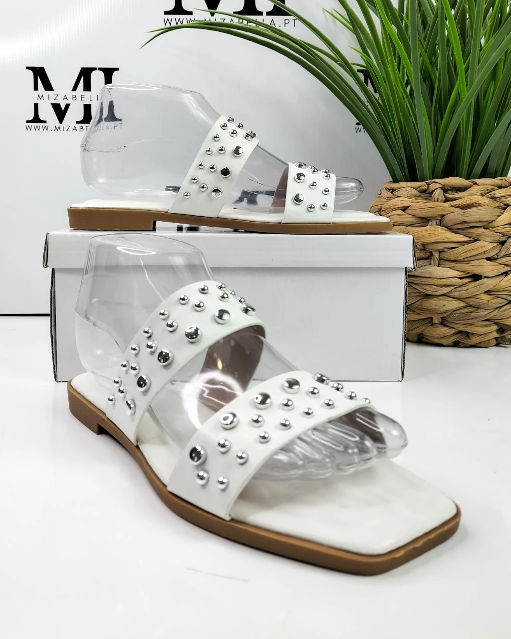 Chinelo / Sandália branca com taxas T.38 – photo 3